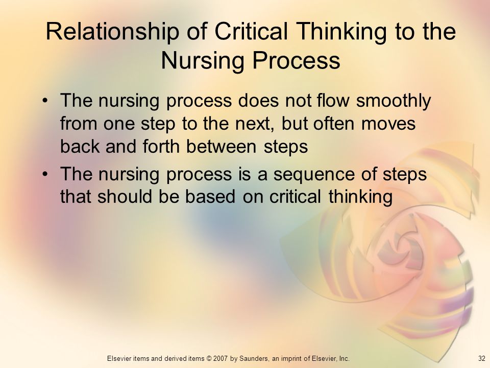Critical thinking characteristics nursing